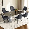 Dexmalle Set of 4 Dark Grey Modern Dining Chairs with Thick Cushions - 4 of 4