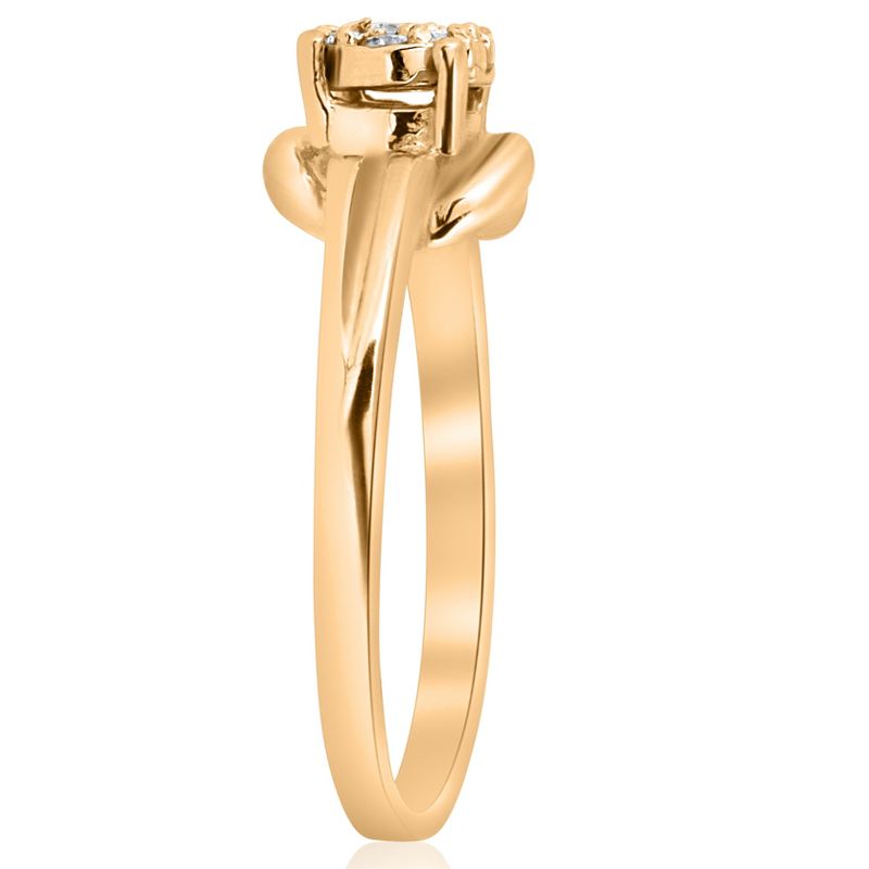 Pompeii3 14k Yellow Gold Diamond Knot Ring, 2 of 5