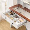 Makeup Vanity Desk with Mirror and Lights 3 Color Modes Available, Wooden Makeup Table with Chair - 4 of 4
