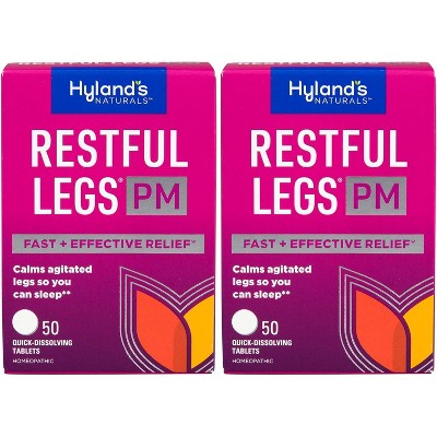 Hyland's Restful Legs PM Quick-Dissolving Tablets 50 ct. (Pack of 2)