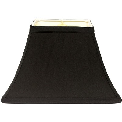Vynxaria Rectangle Bell Hardback Lampshades, 5"x12"x9" Black with Washer Fitter