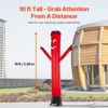 VEVOR Inflatable Tube Man Set, 10 ft Tall, Wacky Waving Inflatable Dancing Tube Guy with 9/10 HP Blower, PP Shell IPX3 Waterproof Blower Fan, Red - 3 of 4