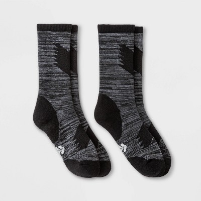 Men's Trekker Peak Crew Socks 2pk - All in Motion™ Black 6-12