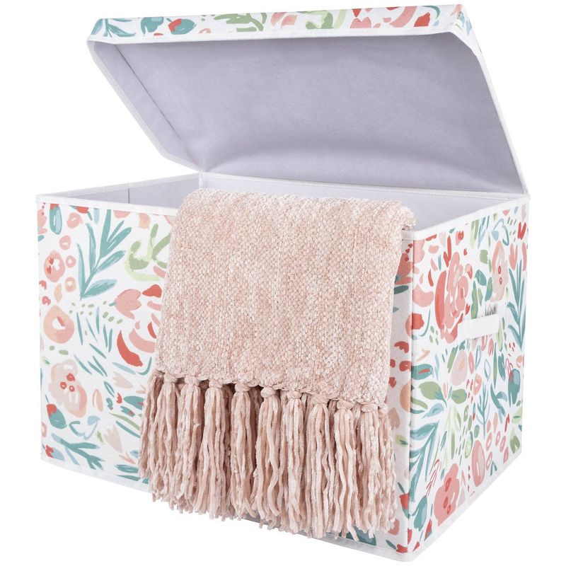 Sammy &#38; Lou Printed Felt Toy Chest - Painterly Floral, 6 of 10