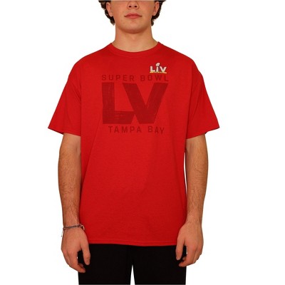 STARTER Mens Super Bowl LV Tampa Bay Graphic T-Shirt, Red, Small