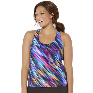 Swimsuits for All Women's Chlorine Resistant Racerback Tankini Top (Plus Sizes Available) - 1 of 4