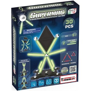 Tinamiri Supermag - Glow 30 - Magnetic Building Set, Educational construction fun, 30 piece set, Magnet Toys, 0657 - 1 of 4