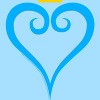 Men's Kingdom Hearts 1 Blue Heart T-Shirt - 2 of 4