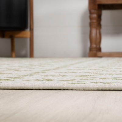 Boho-Chic Moroccan Geometric 5' x 7' Black Synthetic Area Rug