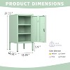 Single Door Lockable Metal End Table,Modern Minimalist Room Side Table with 2 Adjustable Shelf,Multi Storage Cabinet - 3 of 4