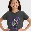 Girls' The Nightmare Before Christmas Sally Halloween Short Sleeve Graphic T-Shirt - Dark Gray - 2 of 4