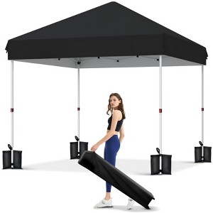 ODK Pop Up Canopy - Beach Tent with One Push Setup, 210d Oxford Fabric - Waterproof & UPF 50+, Outdoor Sun Shade Gazebo for Parties, Camping - 1 of 4