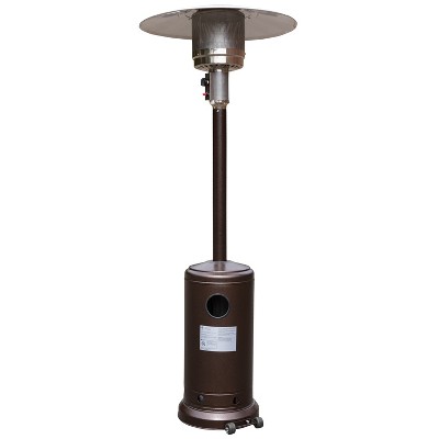 Bronze Stainless Steel 40,000 BTU Propane Patio Heater with Wheels