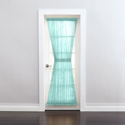 BrylaneHome BH Studio Sheer Voile Door Panel With Tiebacks