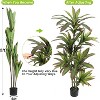 Indoor Artificial Dracaena Tree, Large Artificial Plant with Planter, Adjustable Leaves for Home Office Living Room Decor, 120cm/150cm - 3 of 4