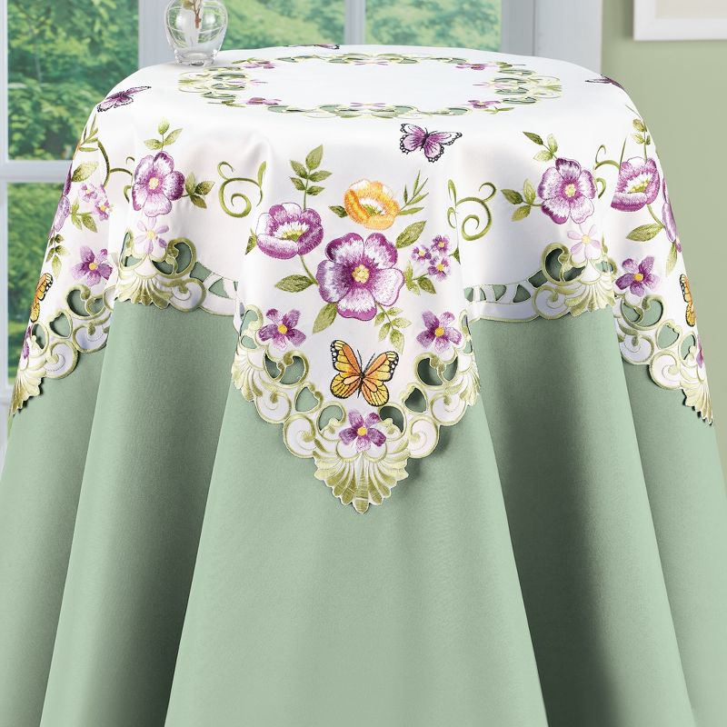 Collections Etc Butterfly Florets Table Topper, 2 of 3
