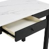 Gulches Modern Desk Collection ¨C Faux Marble/Textured Finish, Storage Drawers (1-2), Sturdy Base, Simple Assembly for Home Office - 3 of 4