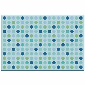 Carpets for Kids Microdots Tranquil Colors Value Classroom Rug, Rectangle, Light Blue - 1 of 4