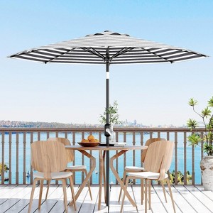 9ft Patio Umbrella, Table Umbrella Outdoor Patio with Crank Lift & Push Button Tilt, 8 Sturdy Ribs for Yard, Deck, Pool - 1 of 4