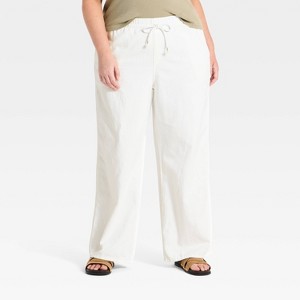 Women's Mid-Rise Straight Leg Relaxed Fit Beach Pants - Universal