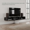 POVISON 63" Black Floating TV Stand, Modern Wall-Mounted Entertainment Center with 3 Drawers, Media Console, TV Console, Perfect for 55-inch TVs - 4 of 4