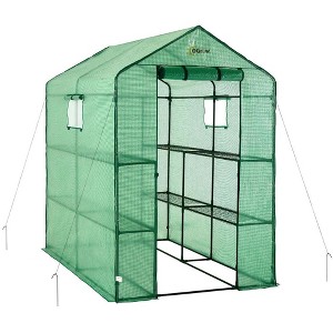 Ogrow Deluxe Walk-In Greenhouse / Bloomhouse / Seed Starter with Tiers and Shelves - 1 of 4