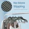 30-Pack Pants Hangers, 16.7-Inch Long Velvet Hangers with Adjustable Clips,  Heavy-Duty, Non-Slip Skirt Hangers, Velvet Pants Hangers - 4 of 4