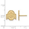 Black Bow Jewelry 14k Yellow Gold Ohio State Buckeyes NCAA Post Earrings - 2 of 3