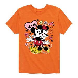 Boys' - Disney - Mickey Minnie Heart Short Sleeve Graphic T-Shirt - 1 of 4