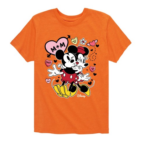 NEW Terez Disney XS Mickey Minnie Mouse hot Kissing Tee Stars Gray Heather T-Shirt