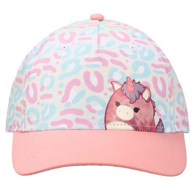 Squishmallows Lola The Unicorn Multicolor Traditional Adjustable Pink Hat