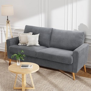 Vipbear 68" Loveseat Sofa,Modern Love Seat Couches for Living Room,Small Couch for Bedroom Office,Comfy Couch with Spring Cushion,Tool-Free Assembly - 1 of 4