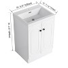 GDFStudio Veromca Modern Textured Freestanding Bathroom Vanity with Resin Sink, Adjusted Shelf and Mental Handle - 3 of 4