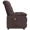 vidaXL Massage Chair Dark Brown Fabric - 4 of 4