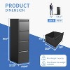 4-Drawer File Cabinet with Lock-Heavy Duty Metal Filing Cabinet for Letter/Legal/A4/F4 Documents-Vertical Storage for Home Office | Requires Assembly - 3 of 4
