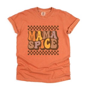 Simply Sage Market Women's Mama Spice Checkered Short Sleeve Garment Dyed Tee - 1 of 4