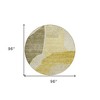 Gold Beige And Wheat Abstract Washable Indoor Outdoor Area Rug - 3 of 4