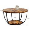 NicBex 31.5" Round Coffee Table with Storage Shelf,Modern Sturdy 2-Tier Side Table,Accent Center Table for Living Room & Kitchen - 2 of 4