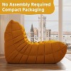 SYFERLORY Armless 2-Seat Togo Two Seater Large Bean Bag Sofa，Yellow - 4 of 4