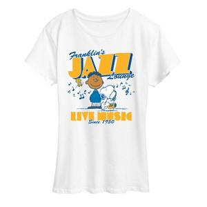 Women's - Peanuts - Franklins Jazz Lounge -Women's Short Sleeve Graphic T-Shirt Short Sleeve Graphic T-Shirt - 1 of 4
