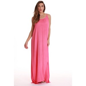Riviera Sun Womens Tie-Dye Spaghetti Strap Open-Back Maxi Dress  Boho Beach Cover-Up & Casual Summer Sundress - 1 of 3