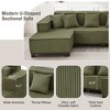 U-Shaped Sectional Sofa Upholstered Sofa Couch with Ligh t & 6 Pillows - ModernLuxe - 4 of 4