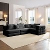 Whisen 118.2" L-Shaped Modular Sectional Sofa Set with 6 Pillows, Oversized Upholstered DIY Combination - 2 of 4