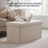 Ornavo Home Foldable Tufted Linen 30' Inch Bench Storage Ottoman - 3 of 4