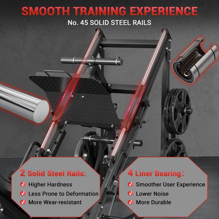 Leg Press Machine, 45 Degree Leg Machine for Home Gym, Professional Leg Exercise Machine Lower Body for Fitness and Strength Training, 5 of 6