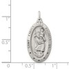 Black Bow Jewelry Sterling Silver Oval St. Christopher Medal Pendant - 4 of 4