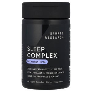 Sports Research Sleep Complex, Melatonin-Free, 60 Veggie Capsules - 1 of 4