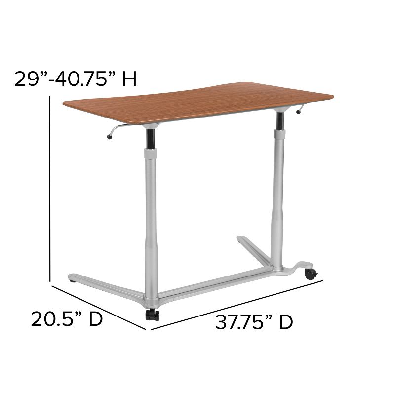 Flash Furniture Sit-Down, Stand-Up Ergonomic Computer Desk - Standing Desk, 6 of 14