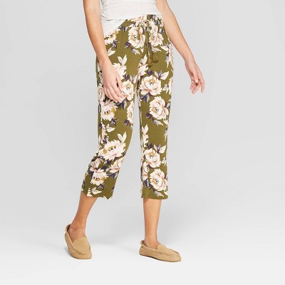 Women's Floral Print Beautifully Soft Crop Pajama Pants - Stars Above™  Green M – Target Inventory Checker – BrickSeek
