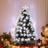 HOMCOM 3 FT Christmas Tree Artificial Pre-Lit with White Fiber Optic Ball LED Lights - 3 of 4